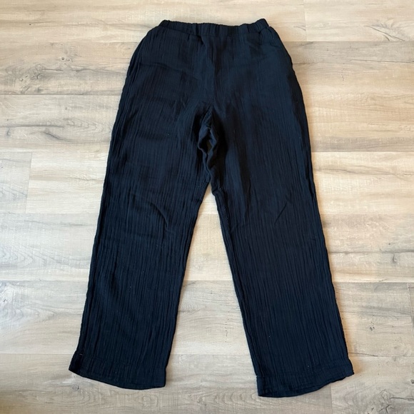 2/$300 Xirena black cotton gauze Demsey wide leg pants - Medium - Picture 7 of 8